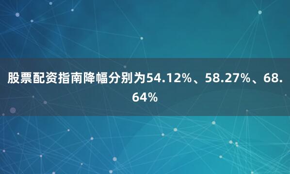 股票配资指南降幅分别为54.12%、58.27%、68.64%